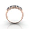 Princess Cut Anniversary Diamond Ring Rose Gold RA5 TF