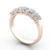 Thumb Princess Cut Anniversary Diamond Ring Rose Gold RA5 3D
