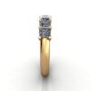 Princess Cut Anniversary Diamond Ring Yellow Gold RA5 SV
