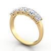 Thumb Princess Cut Anniversary Diamond Ring Yellow Gold RA5 3D