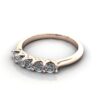 Round Brilliant Anniversary Diamond Ring Rose Gold RA6 LF