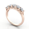 Thumb Round Brilliant Anniversary Diamond Ring Rose Gold RA6 3D
