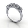Round Brilliant Anniversary Diamond Ring White Gold RA6 3D