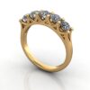 Round Brilliant Anniversary Diamond Ring Yellow Gold RA6 3D