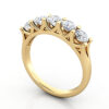 Thumb Round Brilliant Anniversary Diamond Ring Yellow Gold RA6 3D