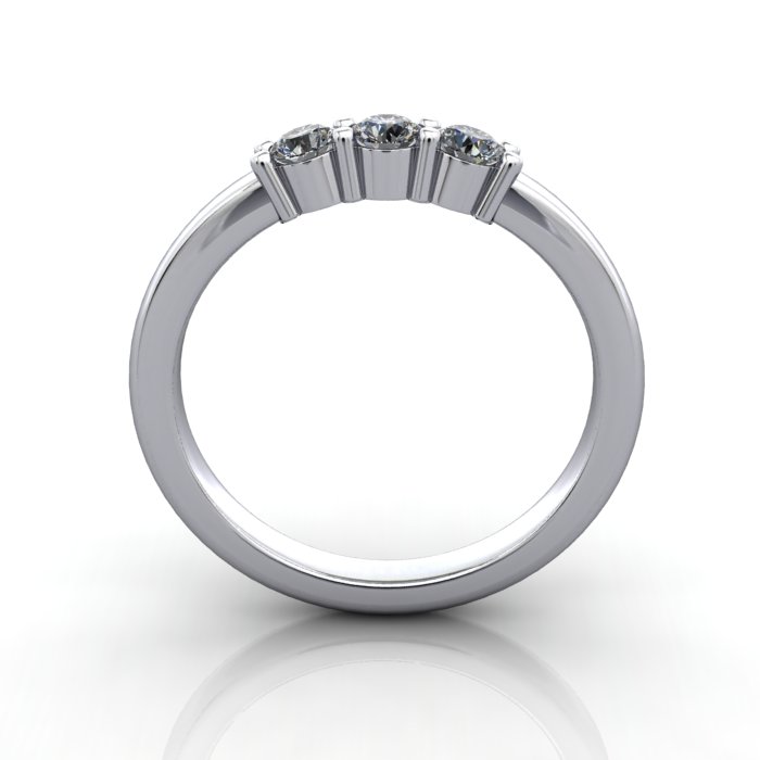 Round Brilliant Anniversary Diamond Ring Platinum RA7 TF