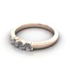 Round Brilliant Anniversary Diamond Ring Rose Gold RA7 LF