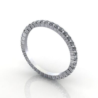 Round Brilliant Eternity Diamond Ring Platinum 0.50ct RE1 3D