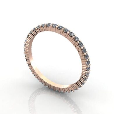 Round Brilliant Eternity Diamond Ring Rose Gold 0.50ct RE1 3D