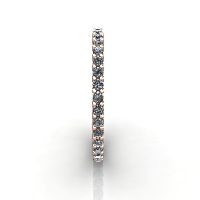 Round Brilliant Eternity Diamond Ring Rose Gold 0.50ct RE1 SV