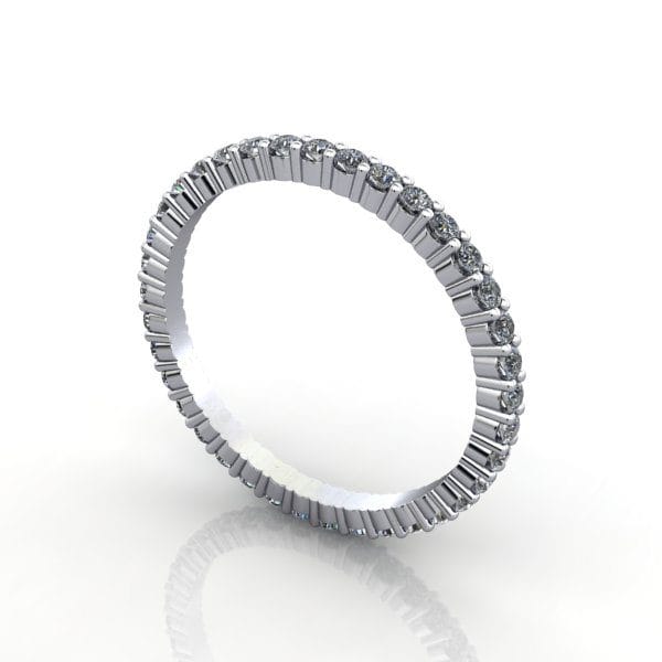 Round Brilliant Eternity Diamond Ring White Gold 0.50ct RE1 3D