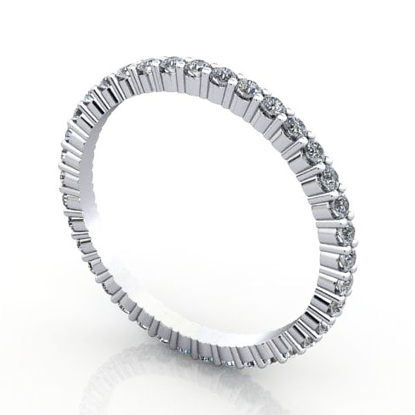 Thumb Round Brilliant Eternity Diamond Ring White Gold 0.50ct RE1 3D