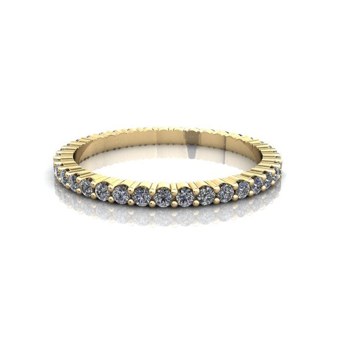 Round Brilliant Eternity Diamond Ring Yellow Gold 0.50ct RE1 LF
