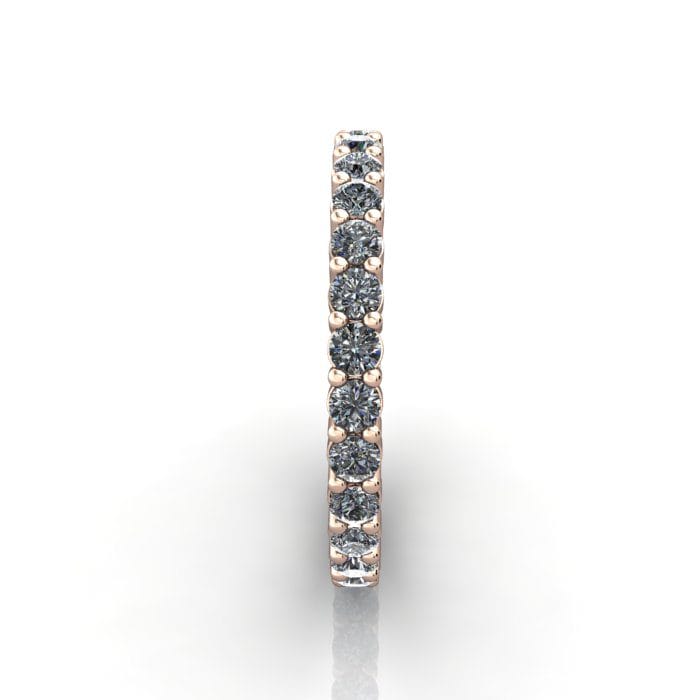 Round Brilliant Eternity Diamond Ring Rose Gold 1.00ct RE1 SV