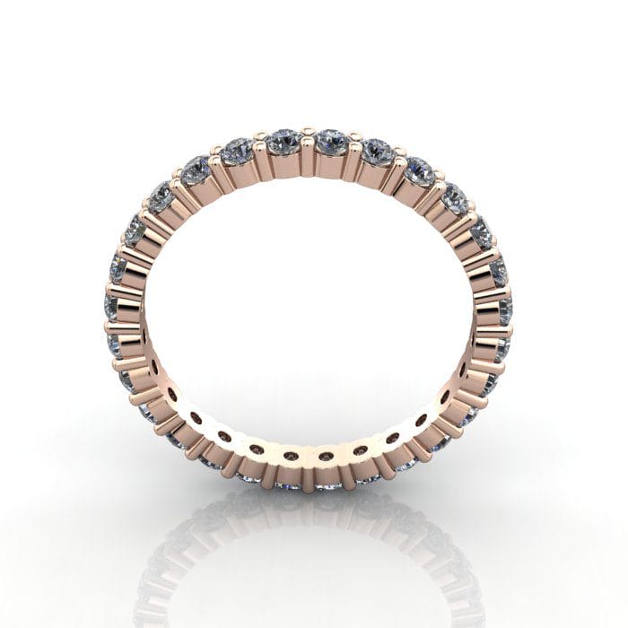 Round Brilliant Eternity Diamond Ring Rose Gold 1.00ct RE1 TF