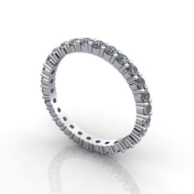 Round Brilliant Eternity Diamond Ring White Gold 1.00ct RE1 3D
