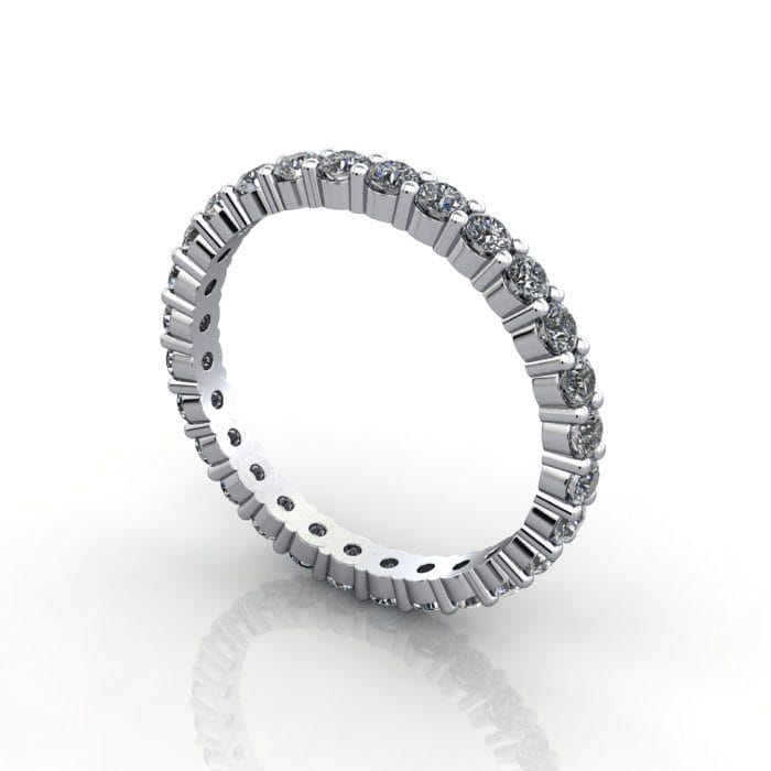 Round Brilliant Eternity Diamond Ring White Gold 1.00ct RE1 3D