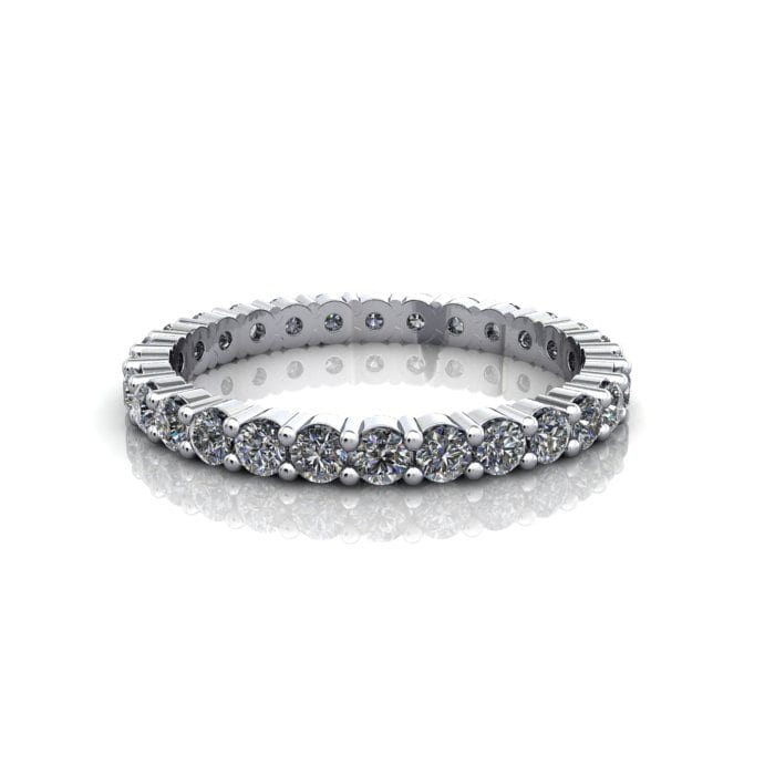 Round Brilliant Eternity Diamond Ring White Gold 1.00ct RE1 LF