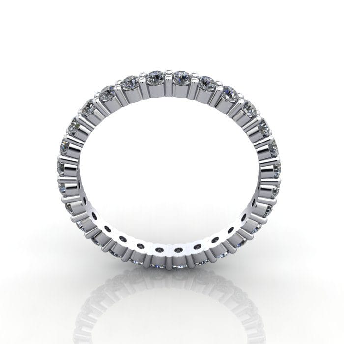 Round Brilliant Eternity Diamond Ring White Gold 1.00ct RE1 TF
