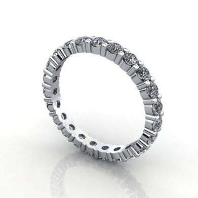 Round Brilliant Eternity Diamond Ring Platinum 1.50ct RE1 3D