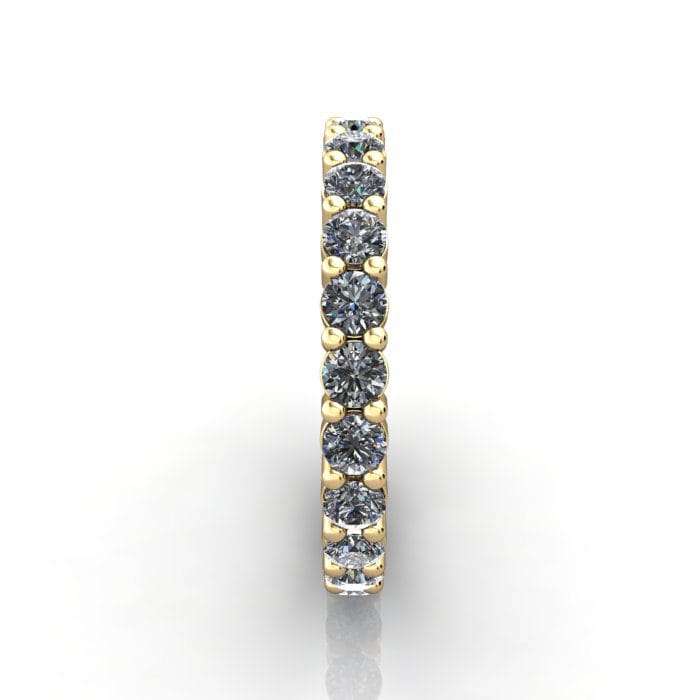 Round Brilliant Eternity Diamond Ring Yellow Gold 1.50ct RE1 SV