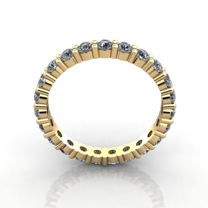 Round Brilliant Eternity Diamond Ring Yellow Gold 1.50ct RE1 TF