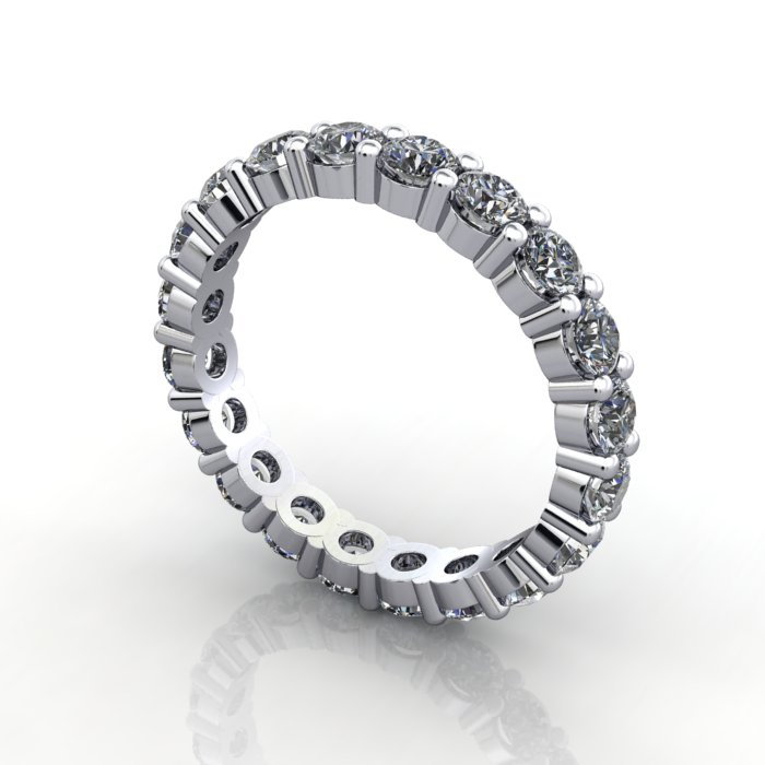 Round Brilliant Eternity Diamond Ring White Gold 2.00ct RE1 3D Round Brilliant Eternity Diamond Ring White Gold 2.00ct RE1 3D