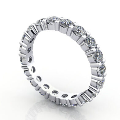 Thumb Round Brilliant Eternity Diamond Ring White Gold 2.00ct RE1 3D