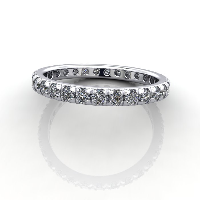 Round Brilliant Eternity Diamond Ring Platinum RE2 LF