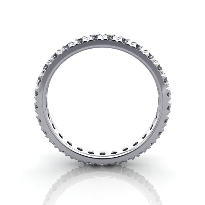 Round Brilliant Eternity Diamond Ring Platinum RE2 TF