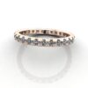 Round Brilliant Eternity Diamond Ring Rose Gold RE2 LF