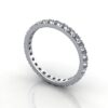 Round Brilliant Eternity Diamond Ring White Gold RE2 3D