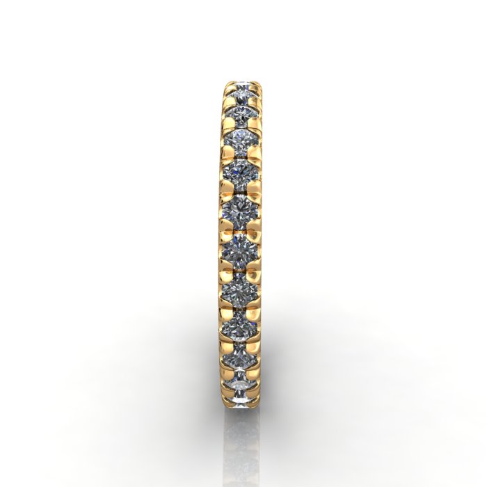 Round Brilliant Eternity Diamond Ring Yellow Gold RE2 SV