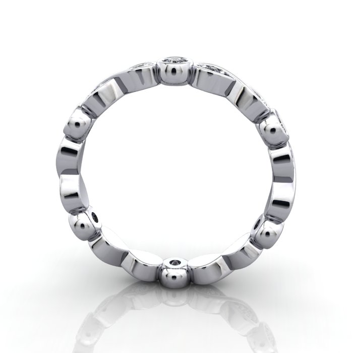 Round Brilliant Eternity Diamond Ring Platinum RE3 TF