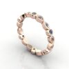Round Brilliant Eternity Diamond Ring Rose Gold RE3 3D