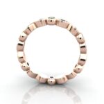 Round Brilliant Eternity Diamond Ring Rose Gold RE3 TF