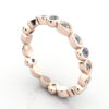 Thumb Round Brilliant Eternity Diamond Ring Rose Gold RE3 3D