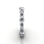 Round Brilliant Eternity Diamond Ring White Gold RE3 SV