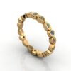 Round Brilliant Eternity Diamond Ring Yellow Gold RE3 3D
