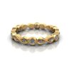 Round Brilliant Eternity Diamond Ring Yellow Gold RE3 LF