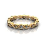 Round Brilliant Eternity Diamond Ring Yellow Gold RE3 LF
