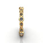Round Brilliant Eternity Diamond Ring Yellow Gold RE3 SV