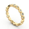 Thumb Round Brilliant Eternity Diamond Ring Yellow Gold RE3 3D