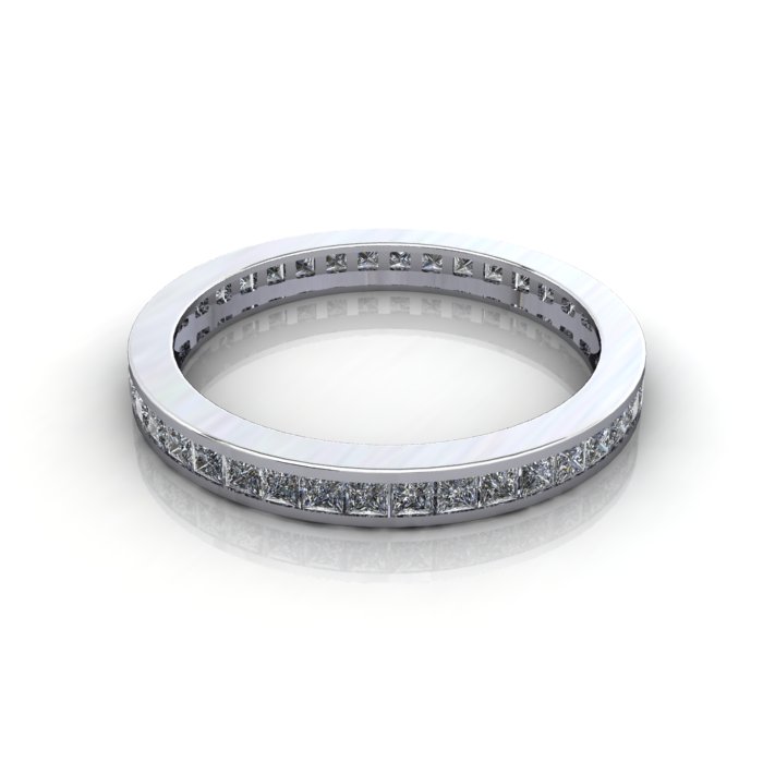 Princess Cut Eternity Diamond Ring Platinum RE4 LF