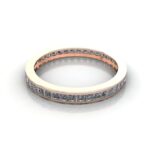 Princess Cut Eternity Diamond Ring Rose Gold RE4 LF