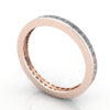 Thumb Princess Cut Eternity Diamond Ring Rose Gold RE4 3D