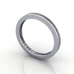 Princess Cut Eternity Diamond Ring White Gold RE4 3D Princess Cut Eternity Diamond Ring White Gold RE4 3D