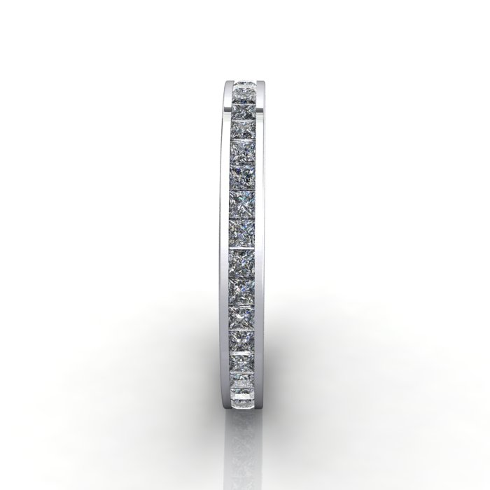 Princess Cut Eternity Diamond Ring White Gold RE4 SV