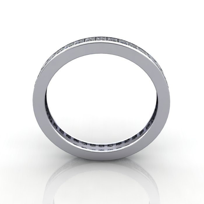 Princess Cut Eternity Diamond Ring White Gold RE4 TF