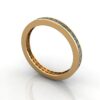 Princess Cut Eternity Diamond Ring Yellow Gold RE4 3D